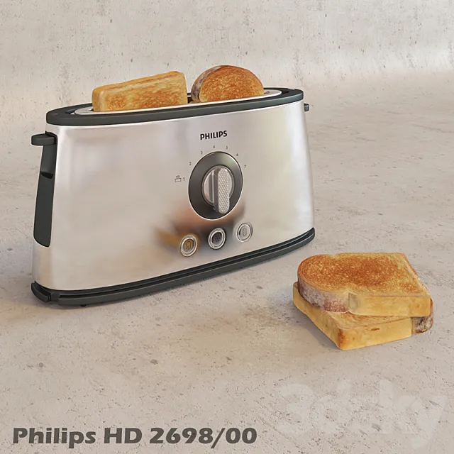 Toaster Philips HD2698 _ 00 3DModel