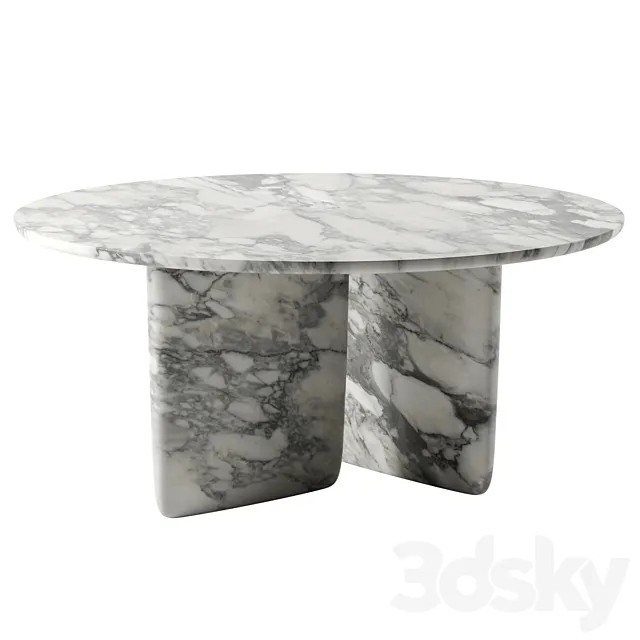 TOBI-ISHI dining table by B&B Italia 3D Model