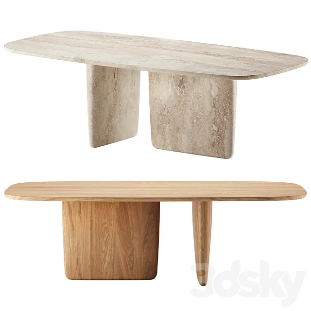 TOBI-ISHI Oval Dining Table by B&B Italia 3D Model