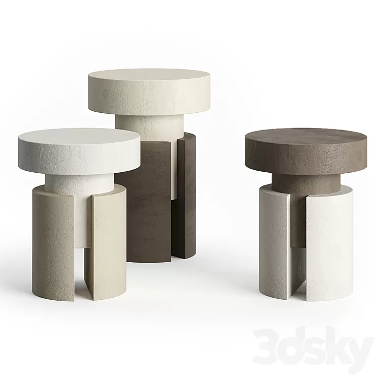 Tobias Stools By Philippe Hurel 3D Model Tobias Stools By Philippe Hurel 3D Model