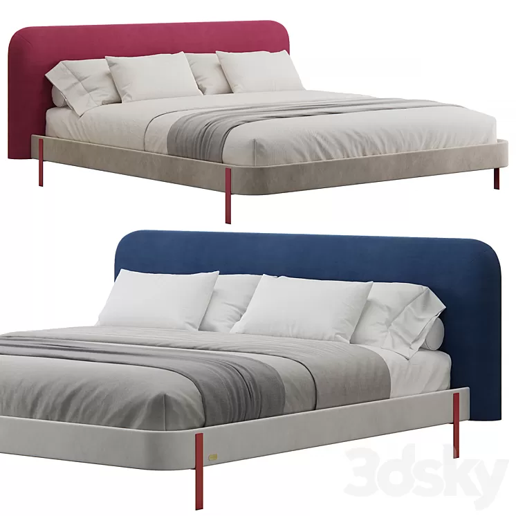 Todi bed by Como Casa 3D Model Todi bed by Como Casa 3D Model