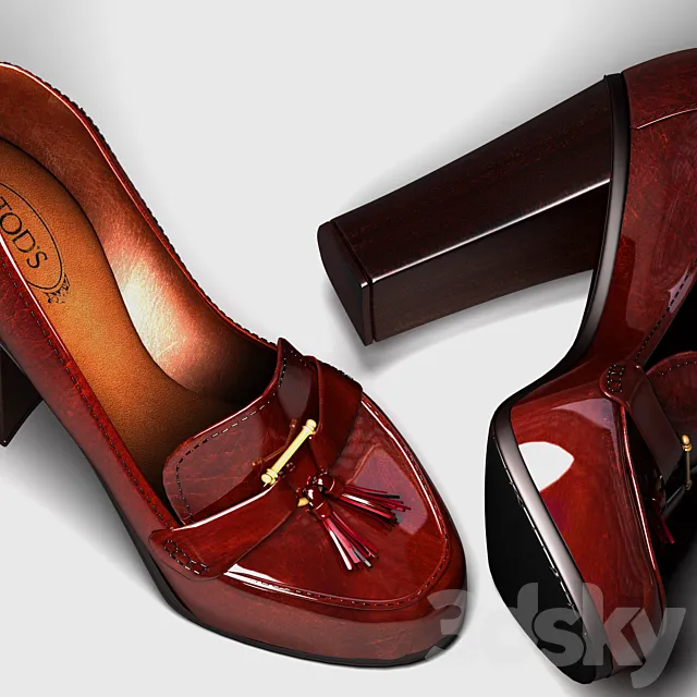 Tod’s shoes-slip-on shoe 3DModel