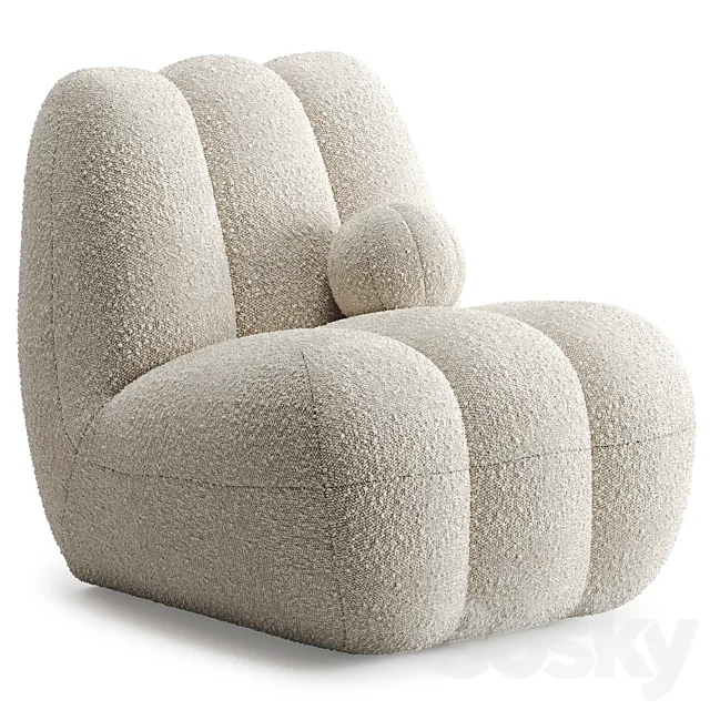 Toe Lounge Chair By 101 Copenhagen 3D Model