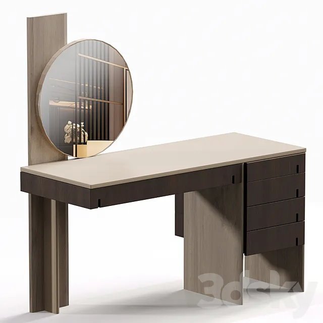 Toelette stulingstation coiffeuse 3D Model