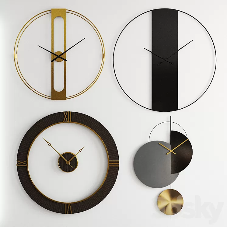 Tog Levvy Brad Oversized Wall Clocks 3D Model
