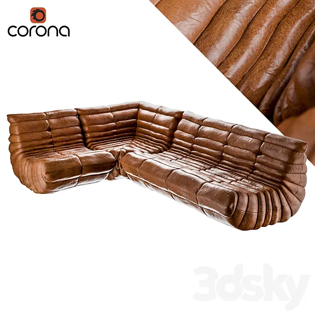 Togo sofa by Ligne Roset 3D Model Togo sofa by Ligne Roset 3D Model