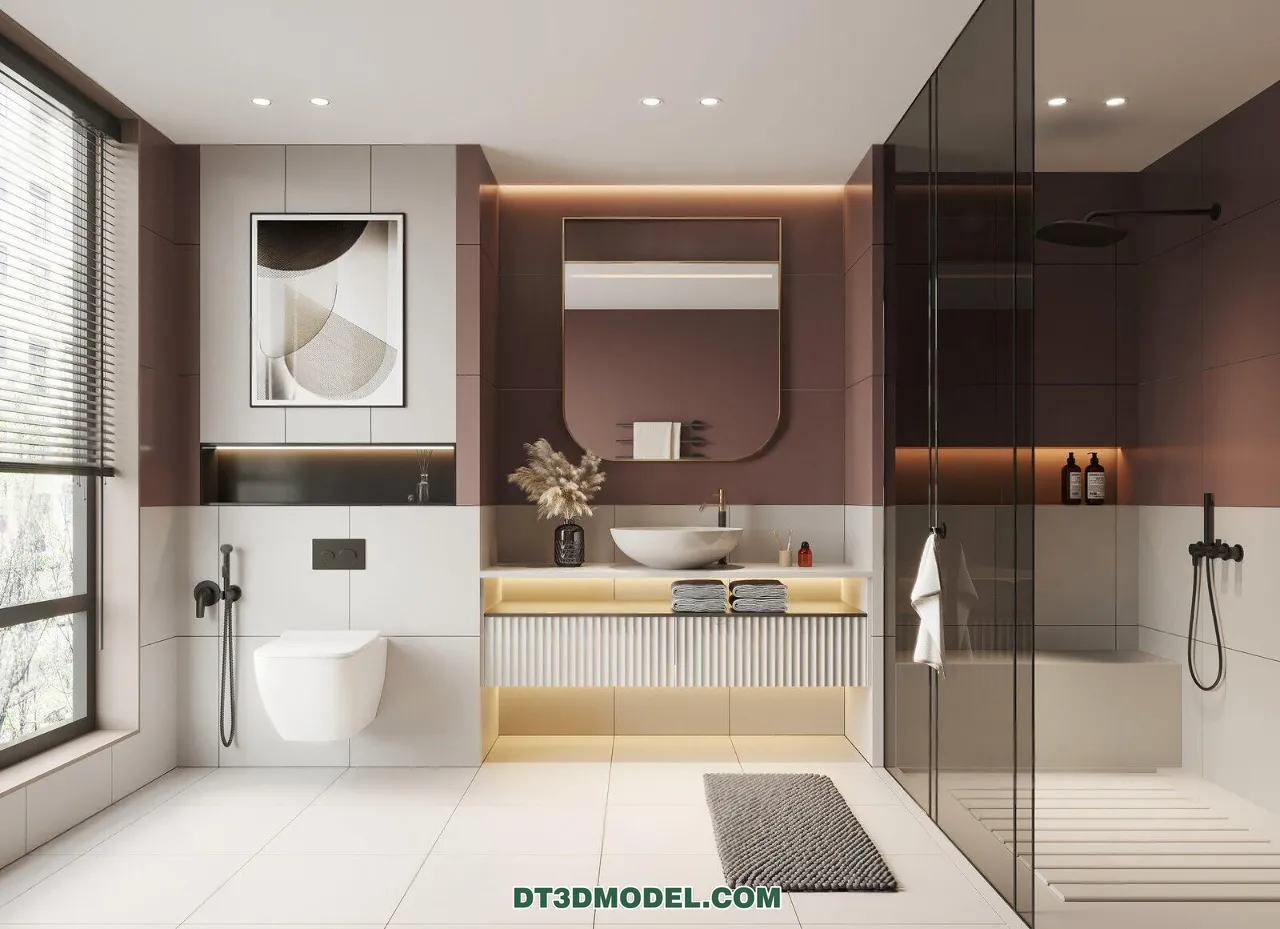 TOILET – 3D Model For Interior Design – 11431