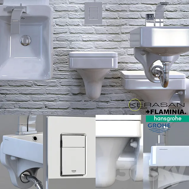 toilet and bidet Kerasan CENTO 3D Model