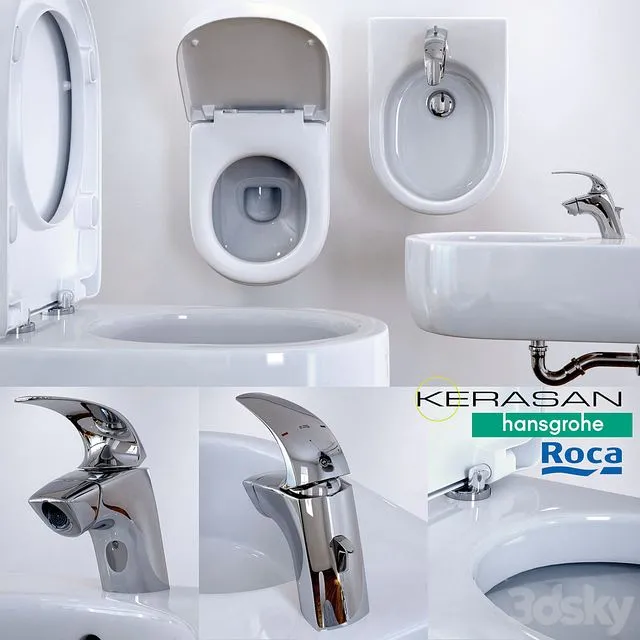 toilet and bidet Kerasan FLO 3D Model