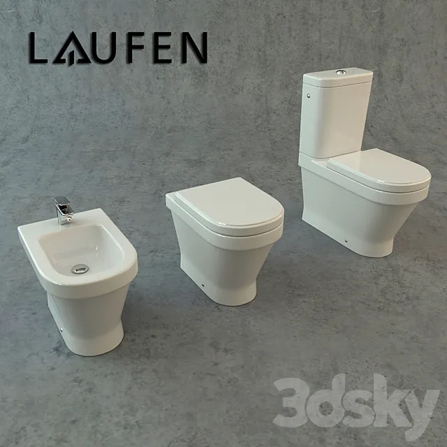 Toilet and bidet Laufen 3DModel