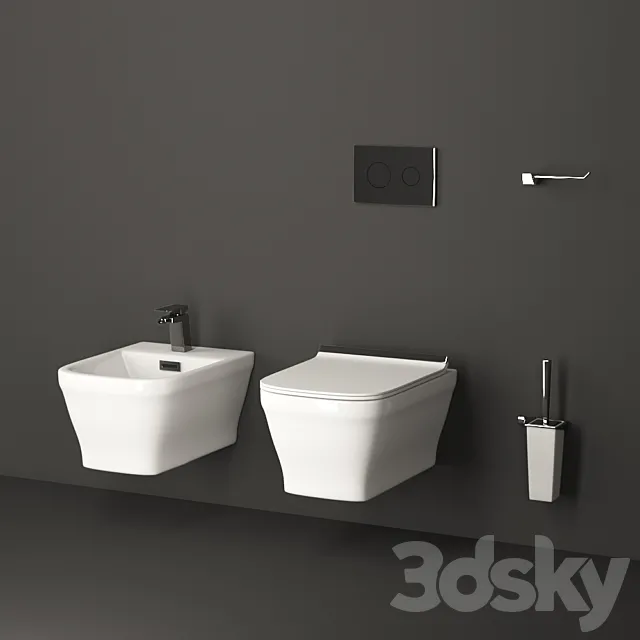 Toilet and bidet Noken Forma 3DModel