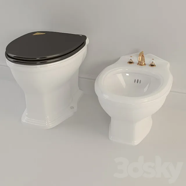Toilet and toilet seats with Bidets 3DModel