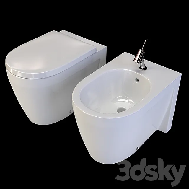 toilet bidet Duravit Starck 2 3D Model