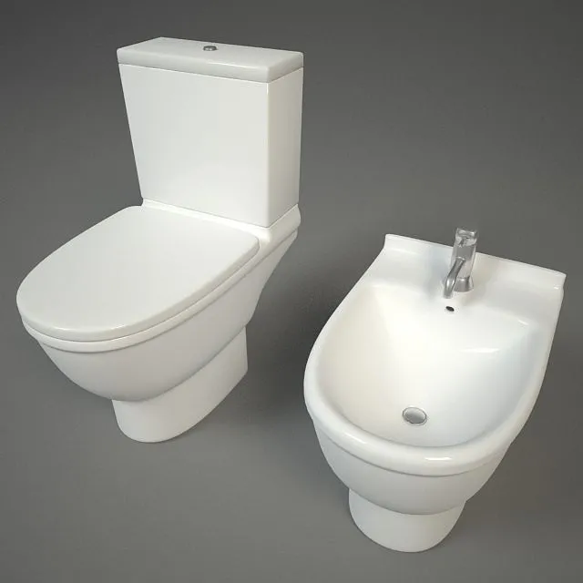 Toilet bidet Duravit Starck 3 3D Model