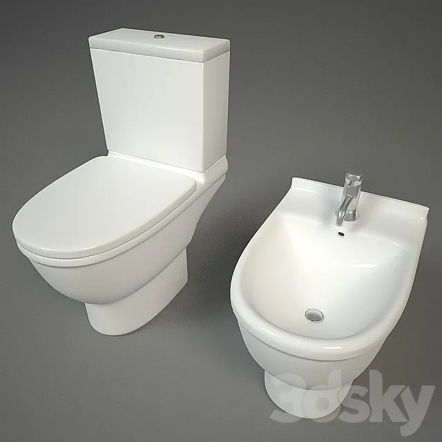 Toilet bidet Duravit Starck 3 3D Model