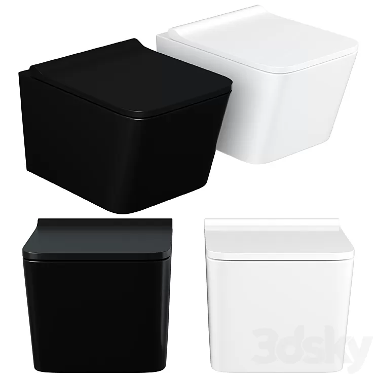 Toilet bowl CeramaLux 5171MB hanging Black matt with seat Microlift 3D Model Free Download Toilet bowl CeramaLux 5171MB hanging Black matt with seat Microlift 3D Model Free Download