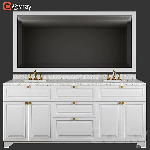 Toilet cabinet 3D Model