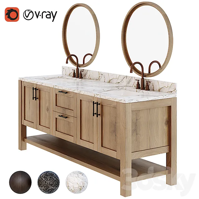 Toilet cabinet 3D Model