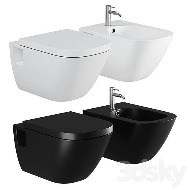 Toilet Roca The Gap 346477000 hanging without seat 3D Model