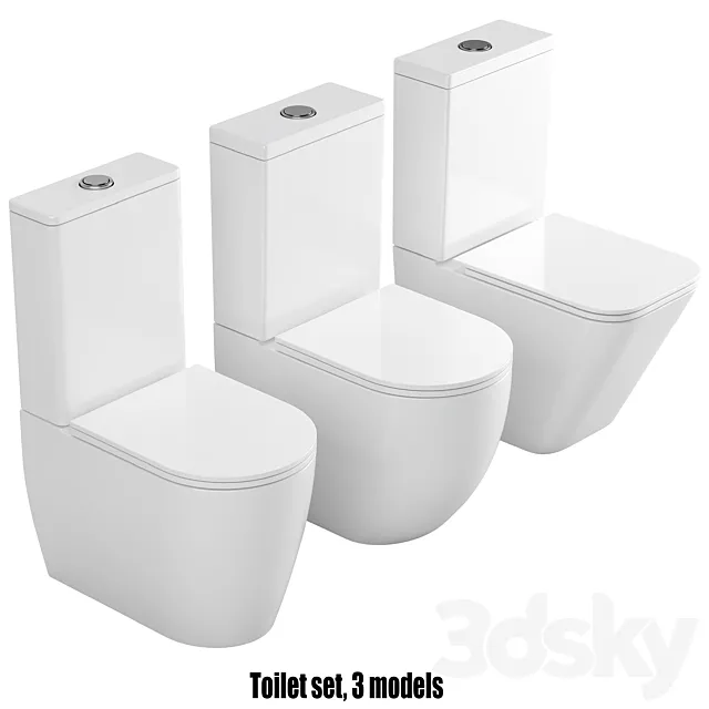 Toilet set 03 3D Model