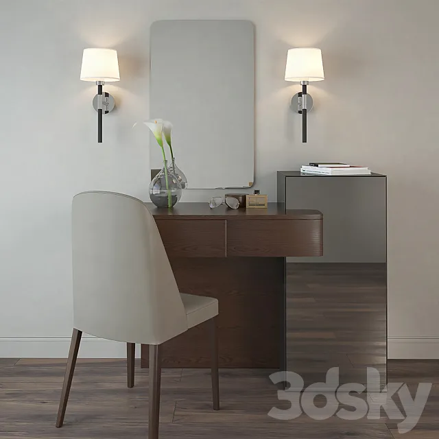 Toilet table and chair SMA 3D Model