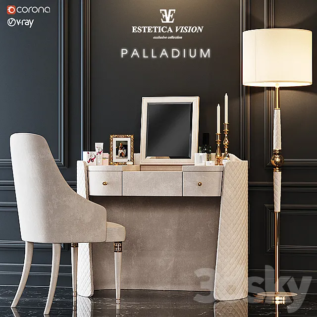 TOILET TABLE PALLADIUM 3D Model TOILET TABLE PALLADIUM 3D Model