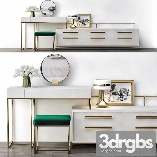 Toilet table – turri (low poly) 2 3D Model Download