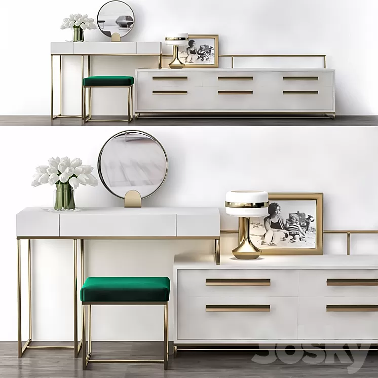 Toilet table – Turri (low poly) 3D Model