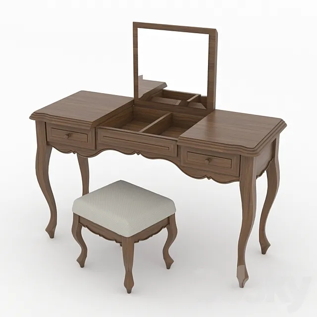Toilet table with banquet table PROVENCE WOODRIGHT 3D Model