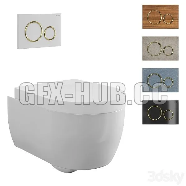 Toilet Wall Mounted Geberit ICon 3D Model