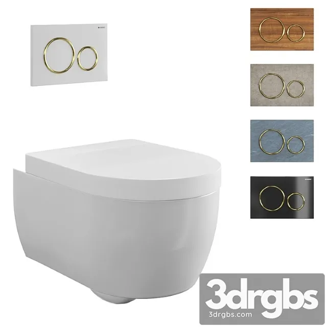 Toilet Wall Mounted Geberit Icon 3D Model Download