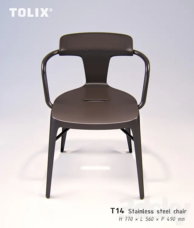 tolix_t14_stainless_steel 3D Model tolix_t14_stainless_steel 3D Model