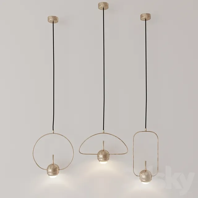 Tollo GOLD pendant chandelier series 3DModel Tollo GOLD pendant chandelier series 3DModel
