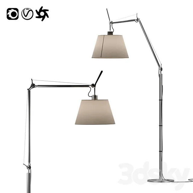 Tolomeo Mega Floor Lamp 3D Model