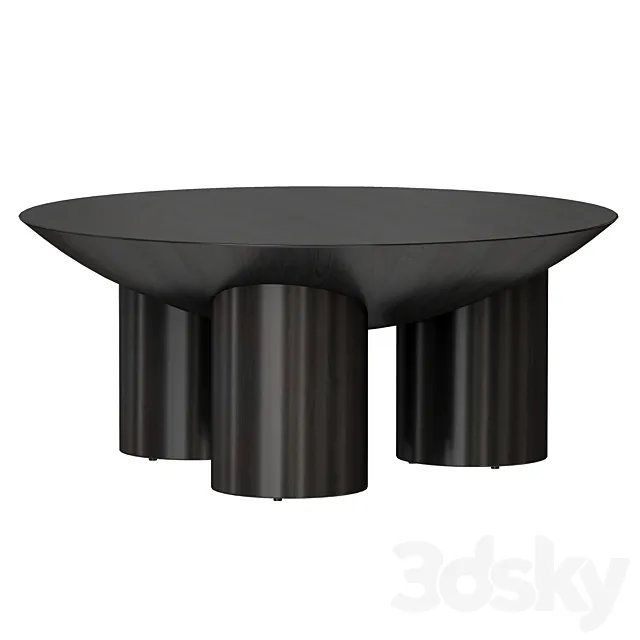 Tom Charcoal Three-Legged Coffee Table (Crate and Barrel) 3D Model