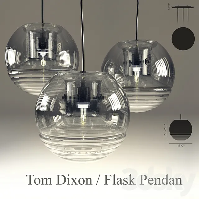Tom Dixon _ Flask Pendan 3D Model Tom Dixon _ Flask Pendan 3D Model