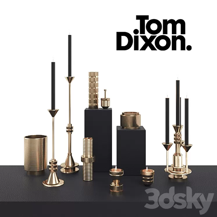 Tom Dixon COG Candle Collection 3D Model