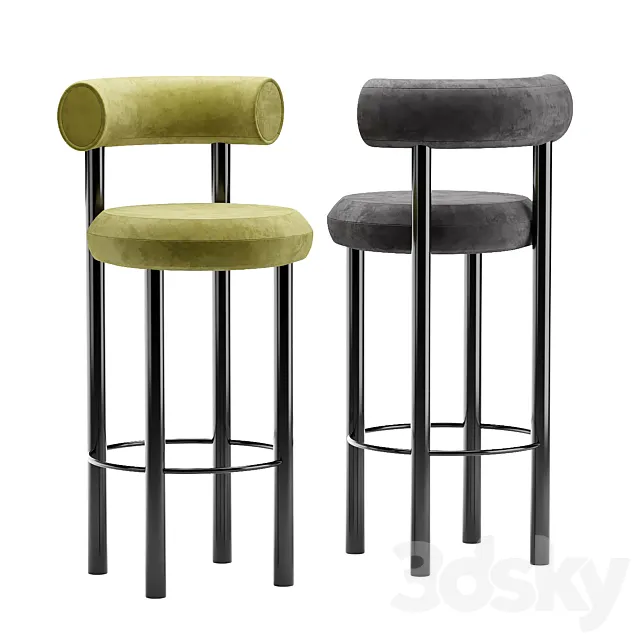 Tom dixon fat bar stool 3D Model
