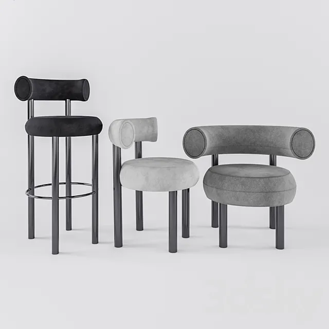 Tom Dixon Fat chairs 3D Model