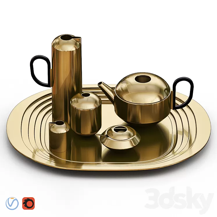 TOM DIXON – FORM Tea Set 3D Model