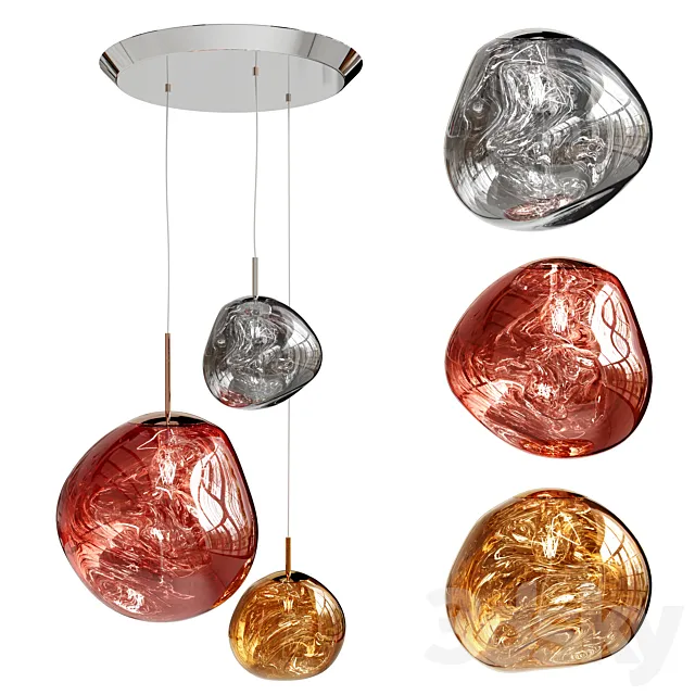 Tom Dixon Melt pendant lamp 3D Model Tom Dixon Melt pendant lamp 3D Model