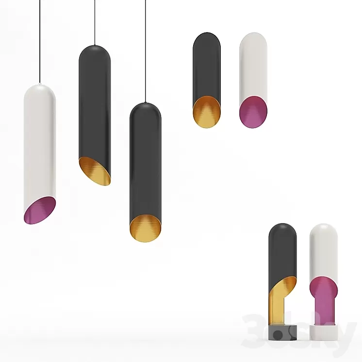 TOM DIXON – PIE LIGHTS SET 3D Model TOM DIXON – PIE LIGHTS SET 3D Model