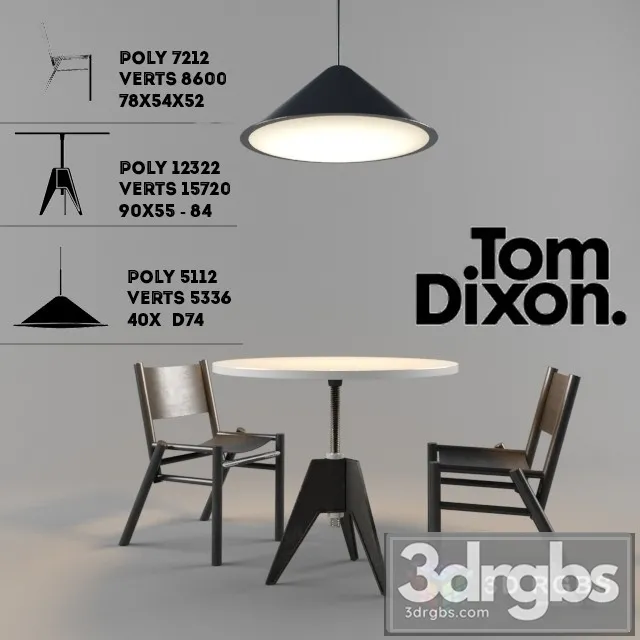 Tom Dixon Table and Chair 3D Model Download