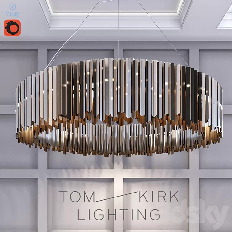 Tom Kirk Llighting Facet Chandelier 3D Model Tom Kirk Llighting Facet Chandelier 3D Model