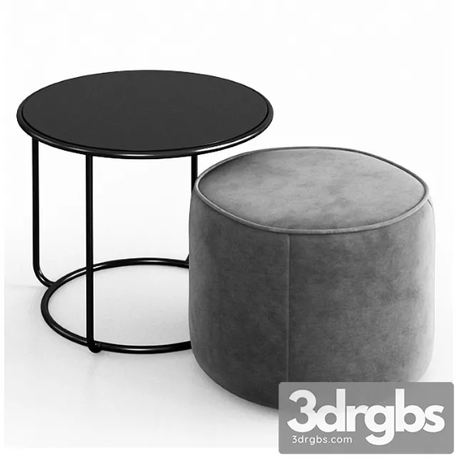 Tom pouf & side table Tom pouf & side table