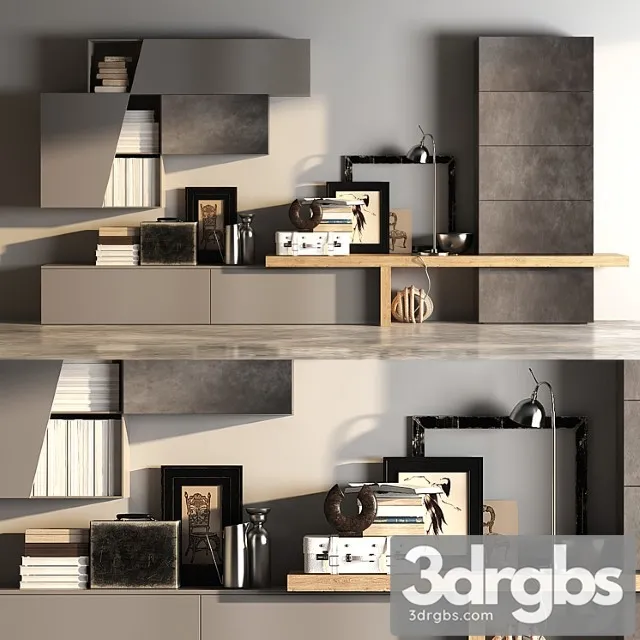 Tomasella mobili shelving 2 3D Model Download