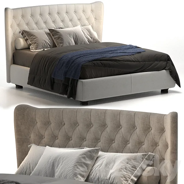 Tommy Capitonne Bed by Twils 3D Model Tommy Capitonne Bed by Twils 3D Model