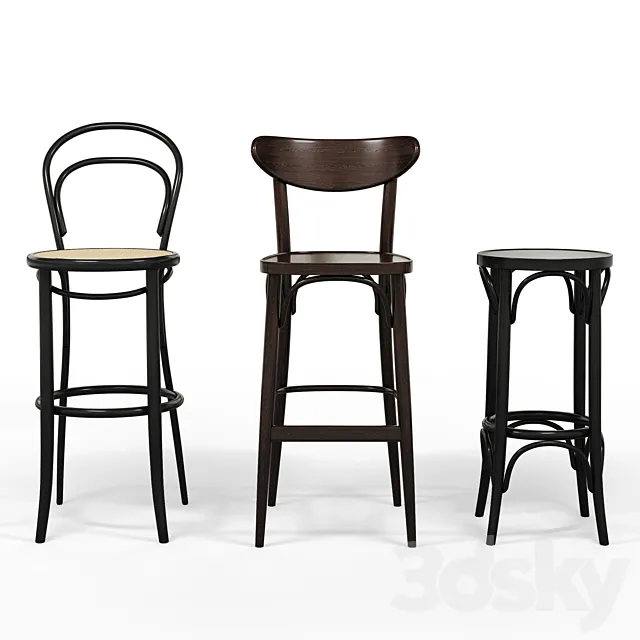TON BARSTOOL SET 3DModel TON BARSTOOL SET 3DModel