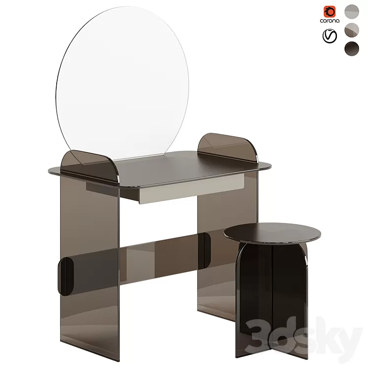 TONELLI SGABELLO OPALINA DRESSING TABLE 3D Model