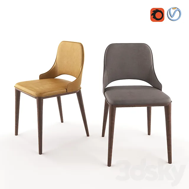 Tonin Casa Malva chair 3DModel Tonin Casa Malva chair 3DModel